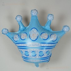 Шар (30''/76 см) Фигура, Корона, Голубой